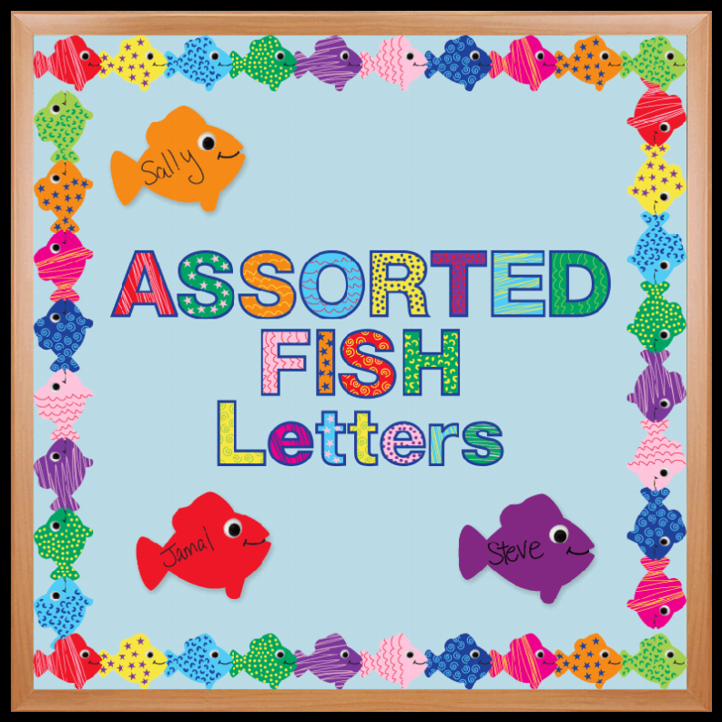 Assorted Fish Punch-Out Letters